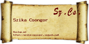 Szika Csongor névjegykártya