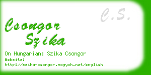 csongor szika business card